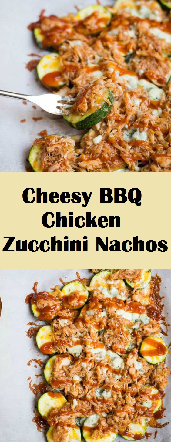Cheesy BBQ Chicken Zucchini Nachos Cheesy BBQ Chicken Zucchini Nachos