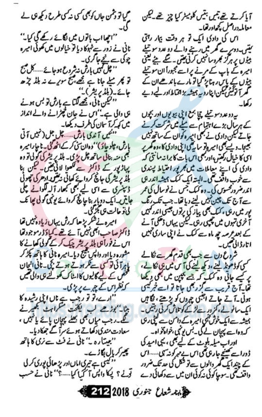 Ishq Barhana By Farah Bukhari Shuaa Digest January 2018
