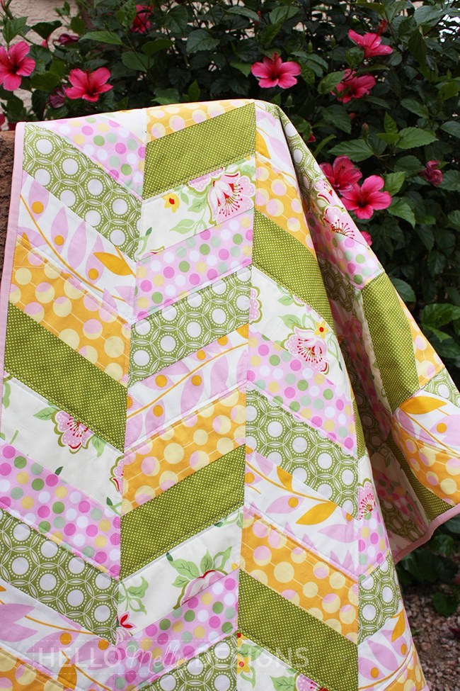 QUILTING WITH AREA 3 Easy Herringbone Quilt Tutorial by Hello Melly
