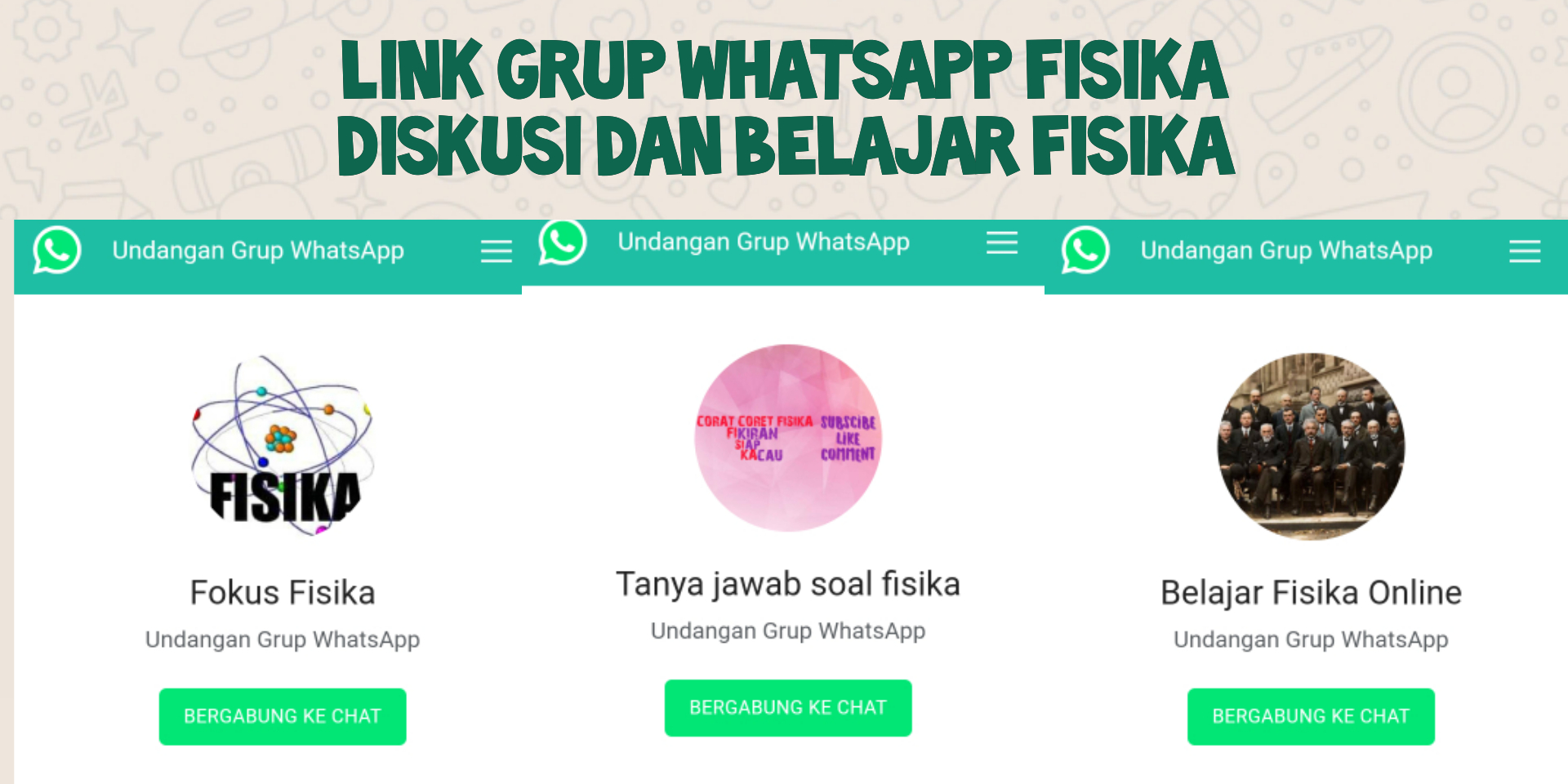 Grup WA Belajar Fisika - Link Grup Whatsapp Diskusi Dan Belajar Fisika