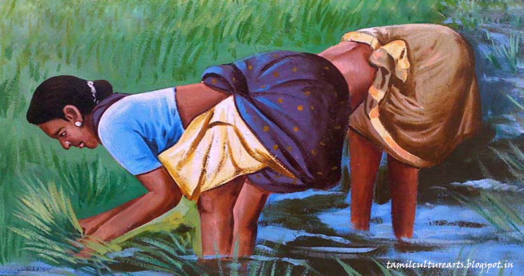 Tamil paintings Village Painting Tamil Culture Arts
