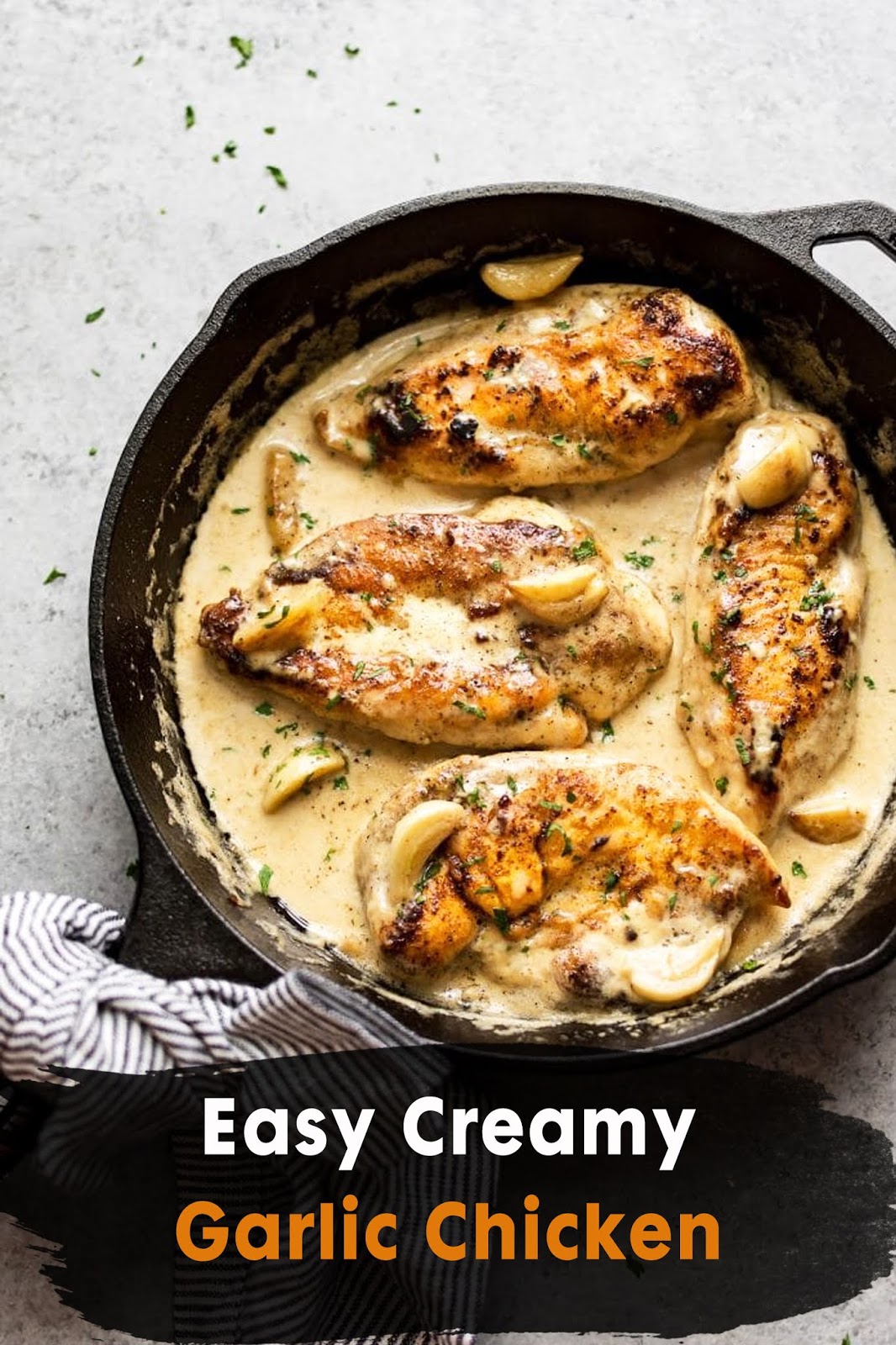 Easy Creamy Garlic Chicken 3 SECONDS