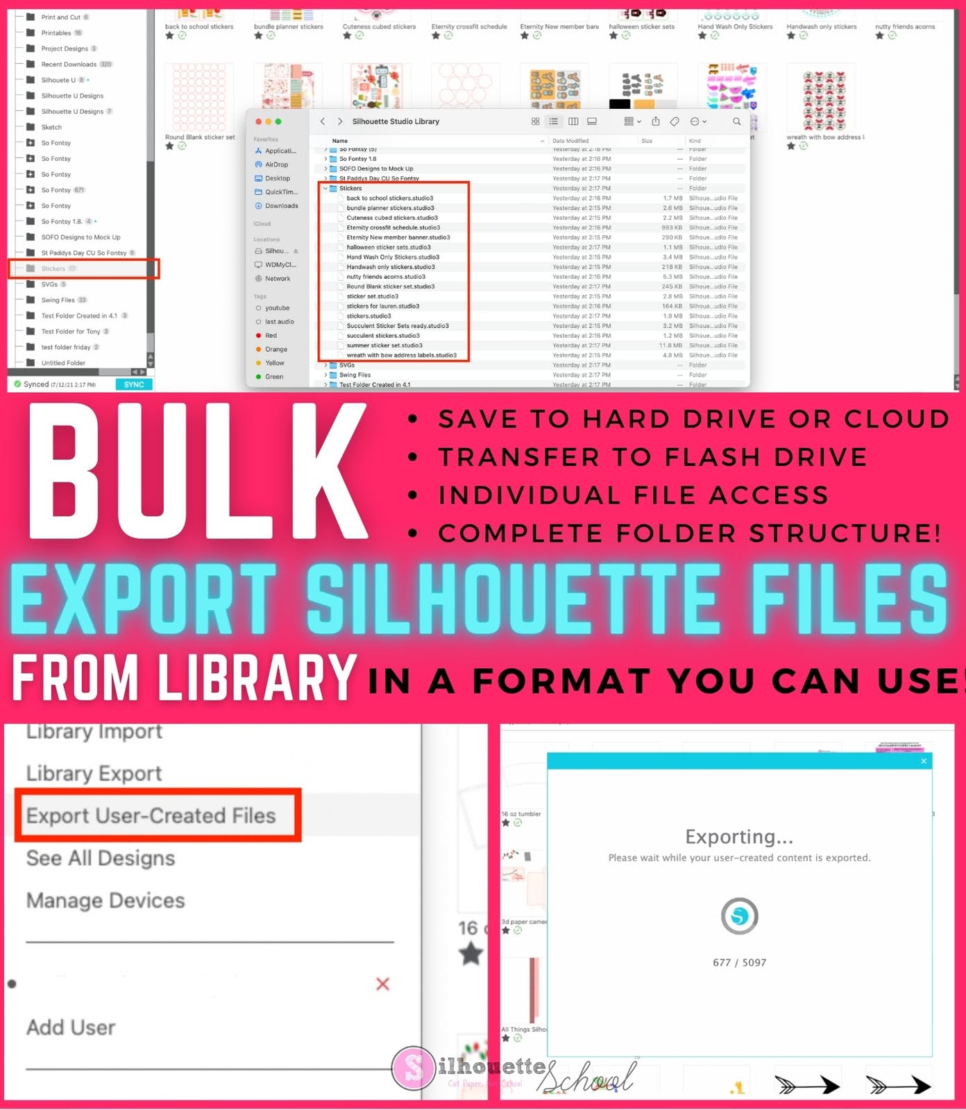 How to Export Files From Silhouette Studio to Your Hard Drive In a