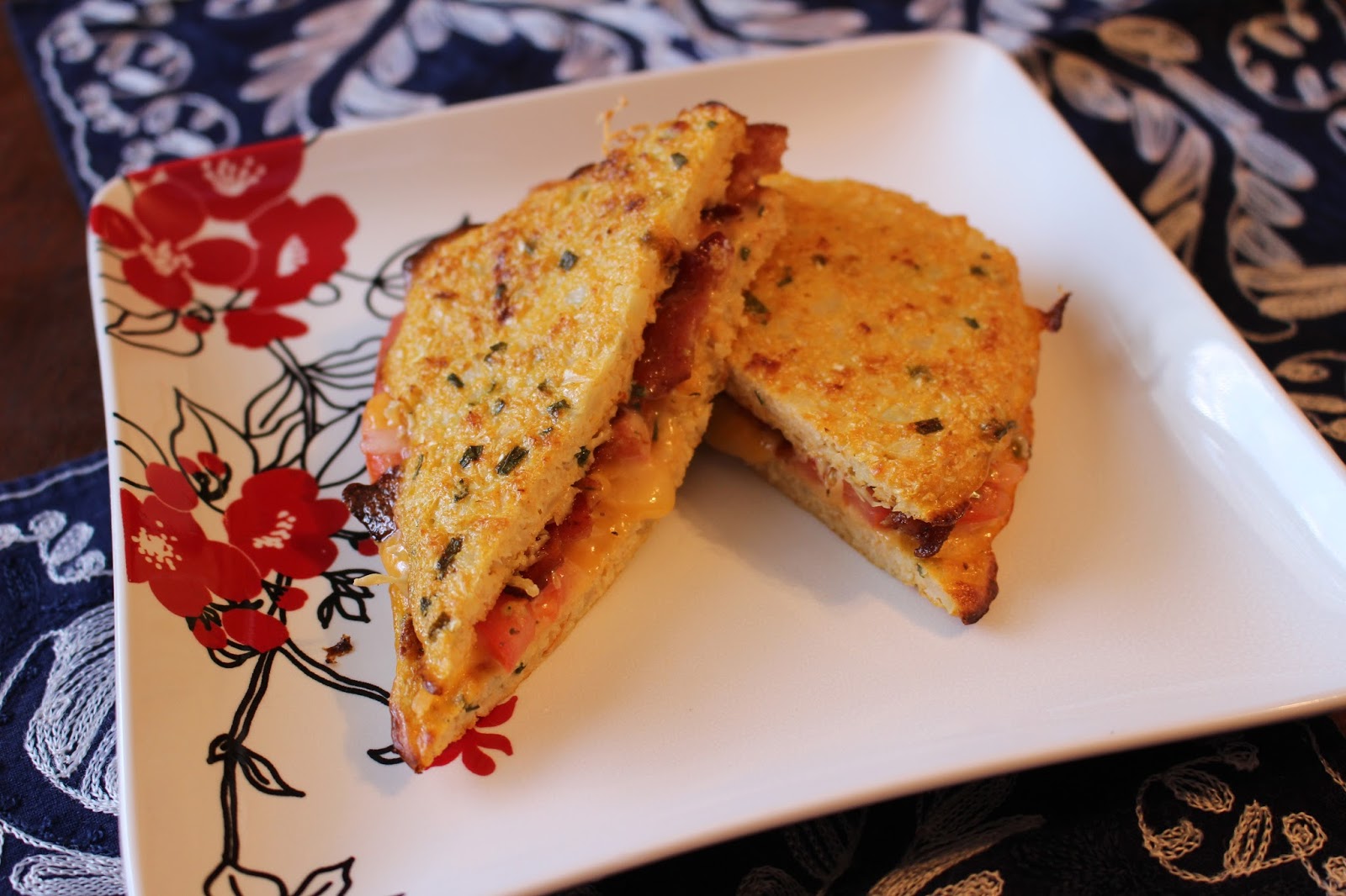 Cauliflower bread grilled cheese