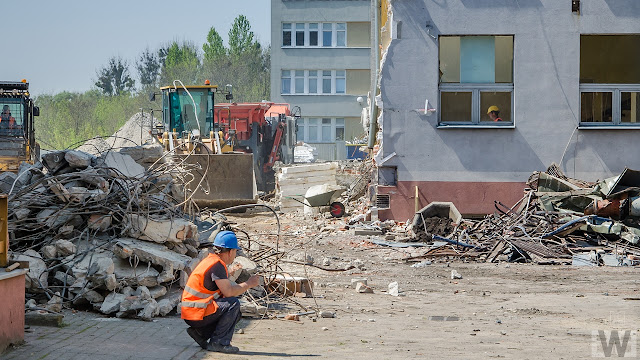Rozbiórka Astorii przy ulicy Królowej Jadwigi w Bydgoszczy