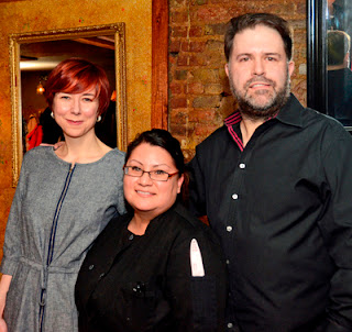 Jennifer McCoy, Chef Gina Rodriguez, Donal McCoy at Serrano Restaurant