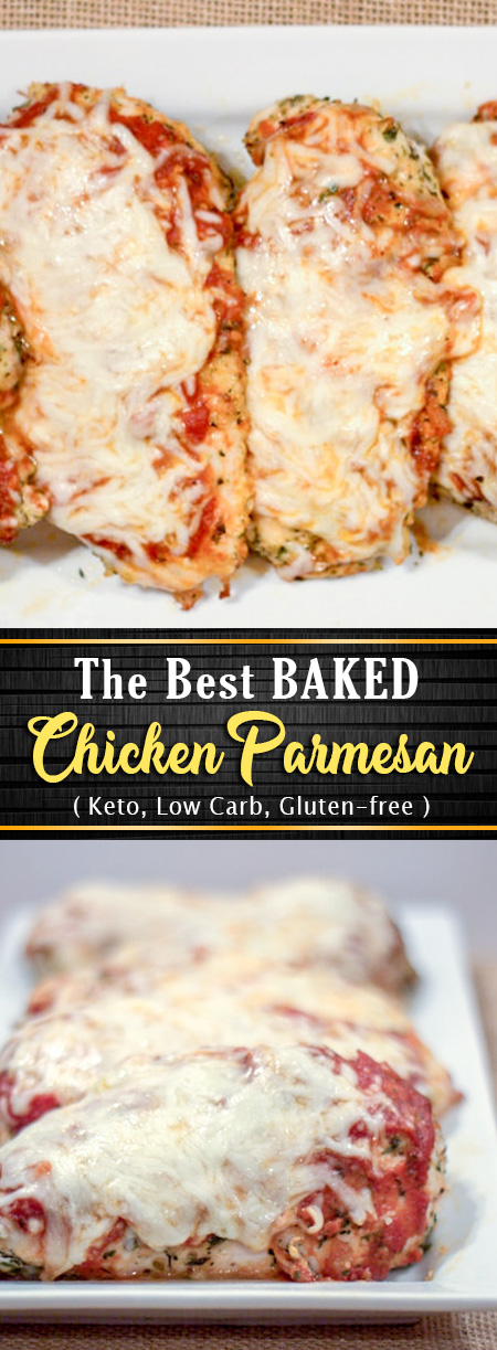 Keto Baked Chicken Parmesan (Low Carb Gluten-free)