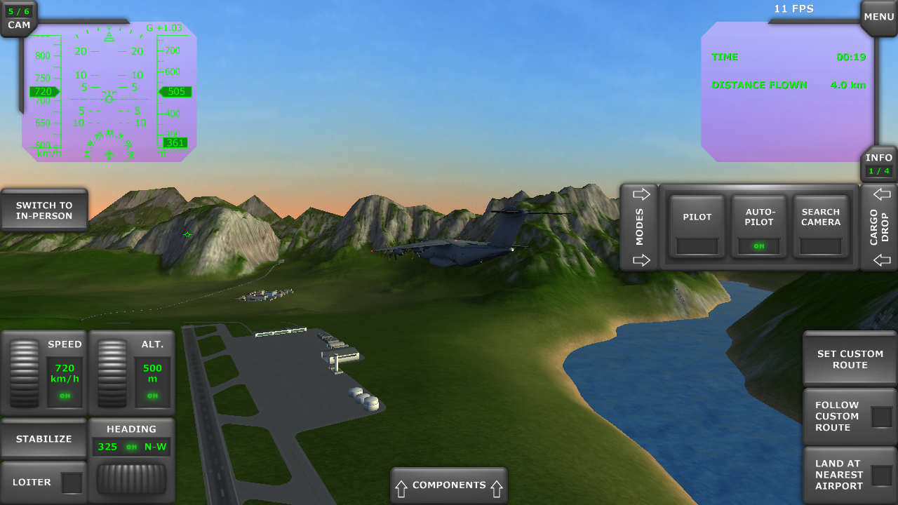 How to use autopilot in turboprop flight simulator