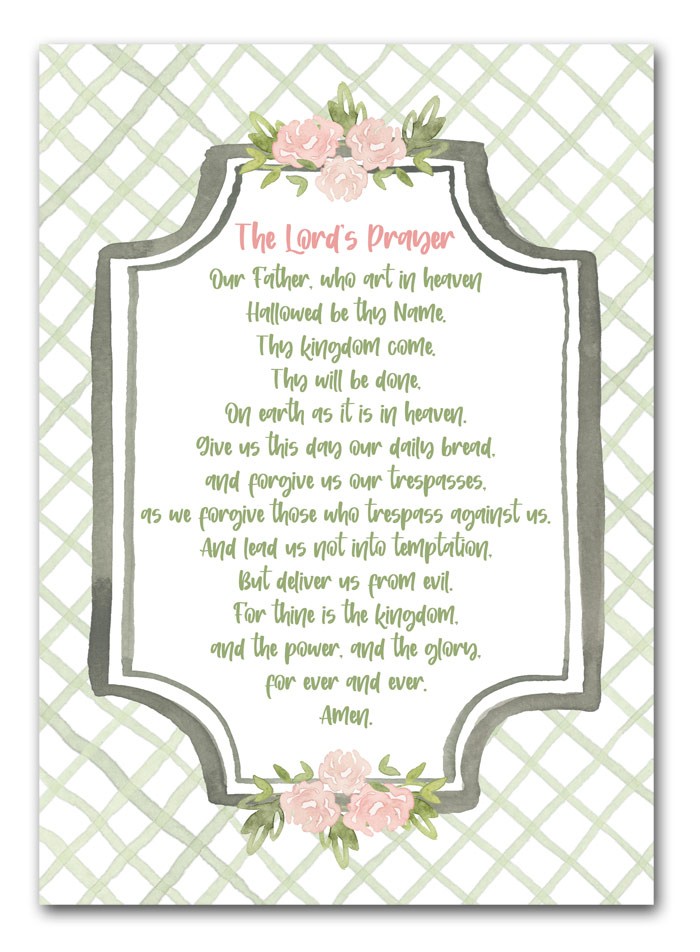 The Lord's Prayer Printable i should be mopping the floor
