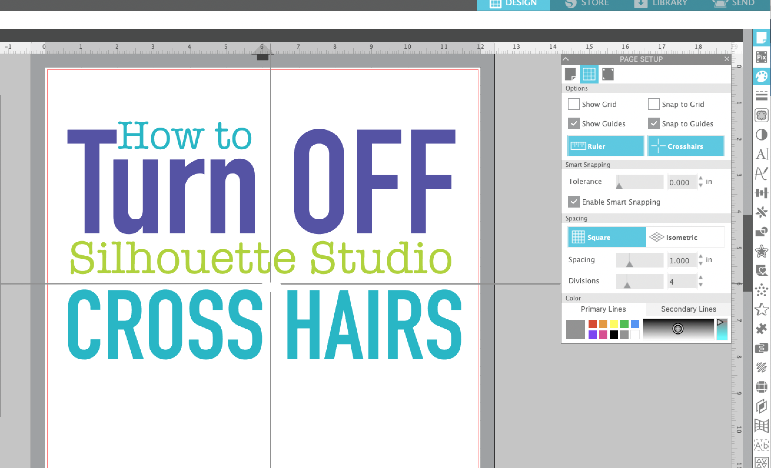 How to Turn Off Crosshairs in Silhouette Studio Silhouette School