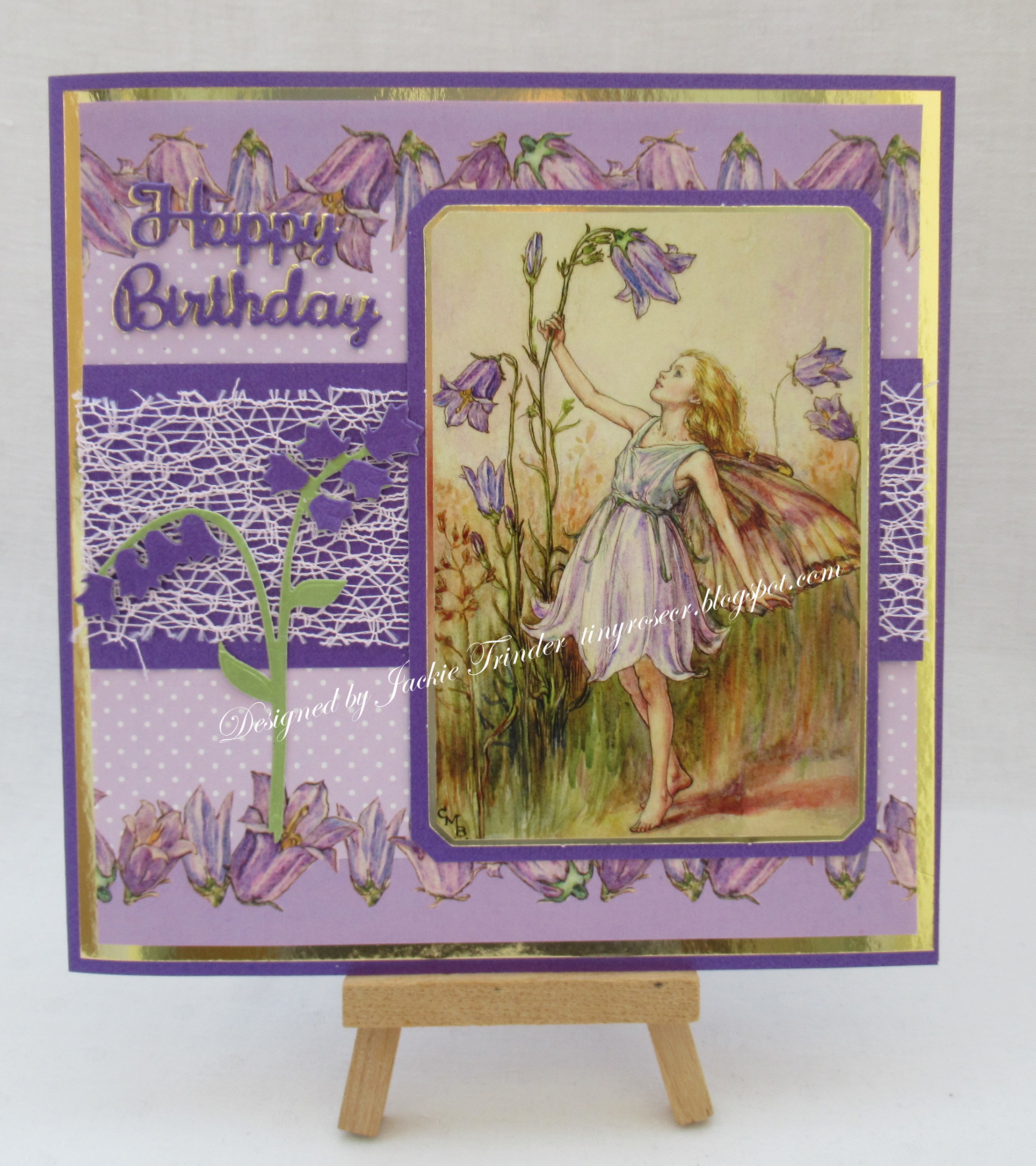 Tinyrose's Craft Room Harebell Flower Fairy Birthday Card