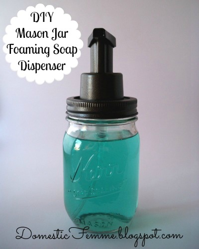 DIY Mason Jar Foaming Soap Dispenser  #Crafts #Craft #Pump