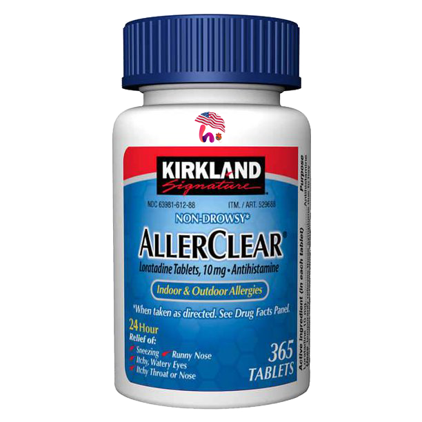 Viên uống chống dị ứng AllerClear Kirkland 10mg