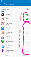 How do I disable internet access on any Android application
