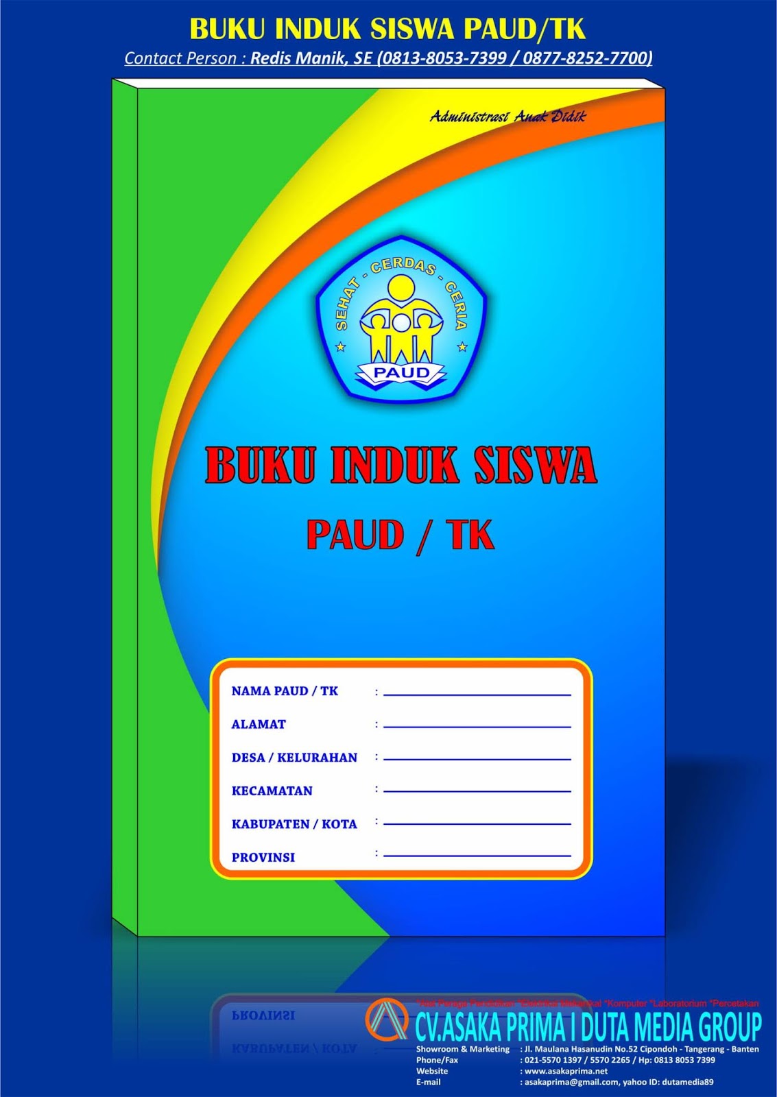 BUKU INDUK ANAK SISWA PAUD TK KB TPA SPS terbaru 2020/2021