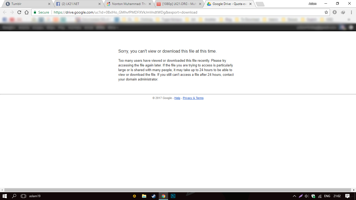 Cara Download File di Google Drive yang Limit Akses Cara Download File di Google Drive yang Limit Akses