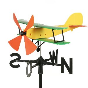 Gartendeko: Schumm 41022439 Flugzeug, 55 x 47 x 33 cm, gelb