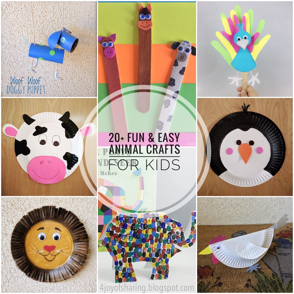 20+ Fun and Easy Animal Crafts For Kids - The Joy of Sharing 20+ Fun and Easy Animal Crafts For Kids - The Joy of Sharing