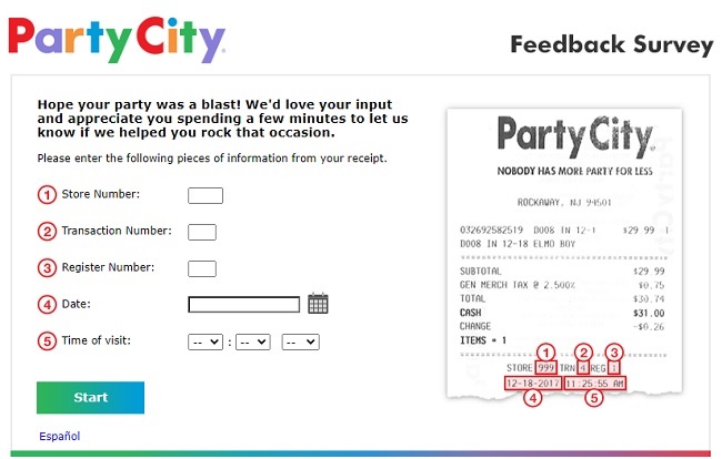 party city feedback.com