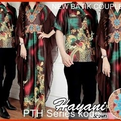 37PTH Busana Couple Batik Hayan Coklat Modis Bj9037