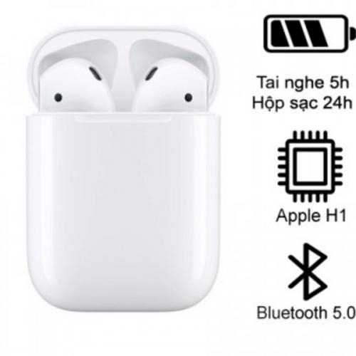 Tai Nghe Airpods 2, Bản Rep 1:1 Cao Cấp Nhất, Chống Gập, Popup, Định Vị, Đổi Tên, Pin Tới 4h