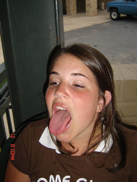 Mature Woman Mouth Open Tongue