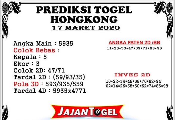Chezmaitaipearls Tabel Shio 2020 Togel Hongķong 2020