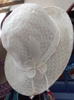 chapéu rendado flor