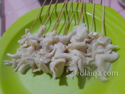 sate jamur siap dipanggang