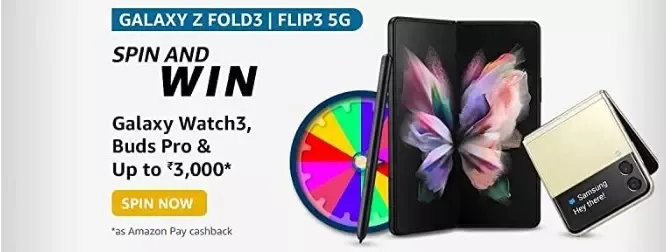 Samsung Galaxy Z Fold3 Flip3 Spin and Win