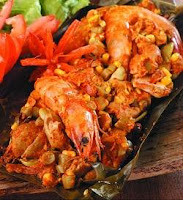 Pepes Udang Jamur Merang