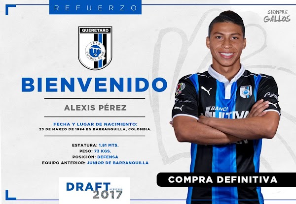 Oficial: Querétaro firma a Alexis Pérez