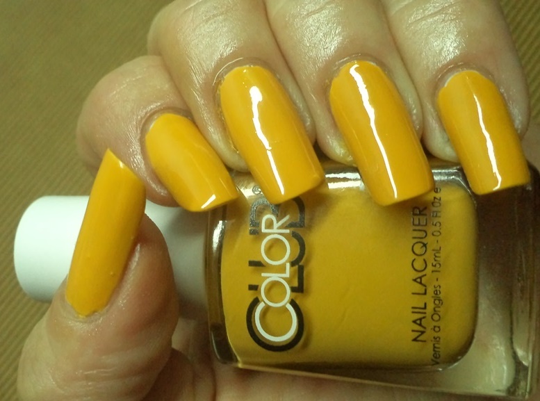 simple nails 2521 mustard yellow nails , Color Club nail polish