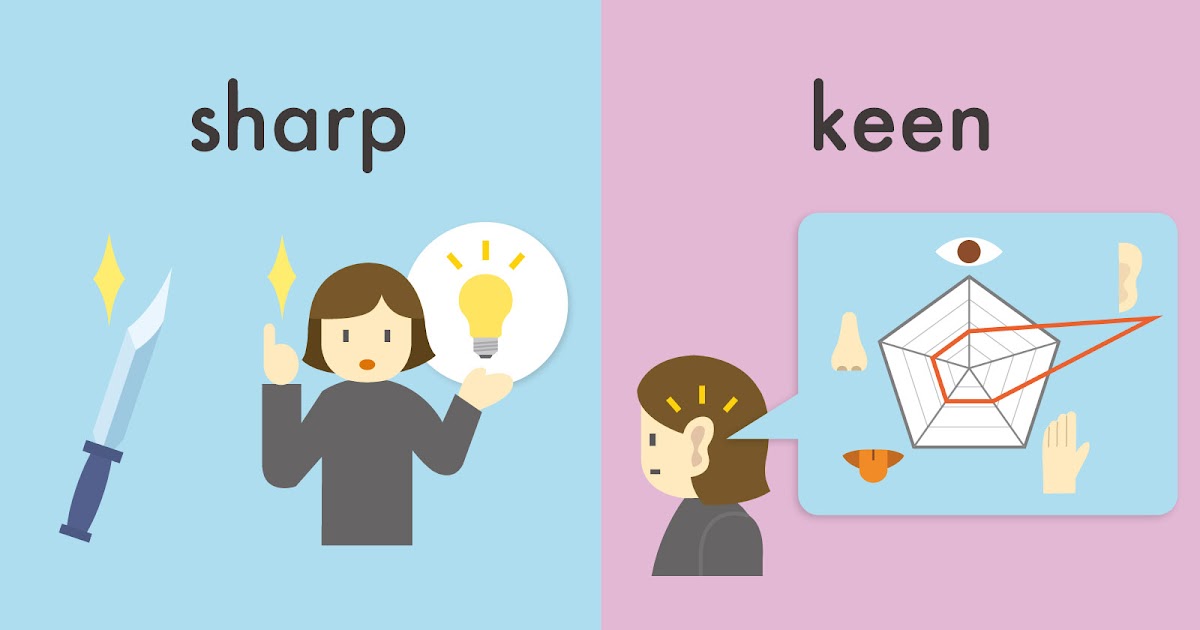 sharp と keen の違いとは？