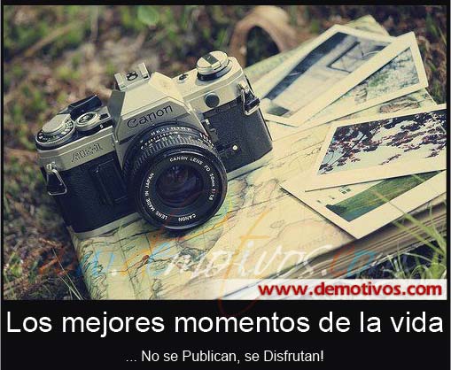 En los mejores momentos no hay fotos