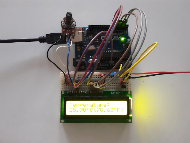 LM35 Temperature Sensor with Arduino and LCD