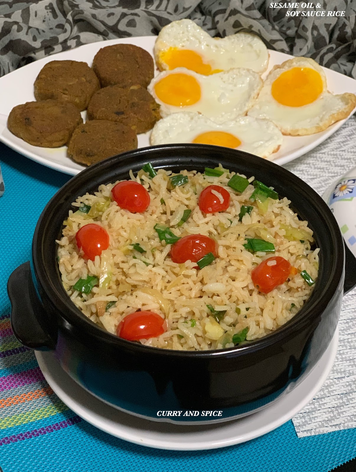 CURRY AND SPICE SESAME OIL & SOY SAUCE RICE