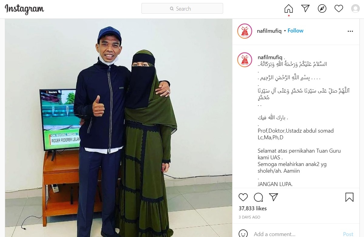 Istri UAS Auto Bercadar, Netizen: Alhamdulillah.. Biar Ga Jadi Fitnah