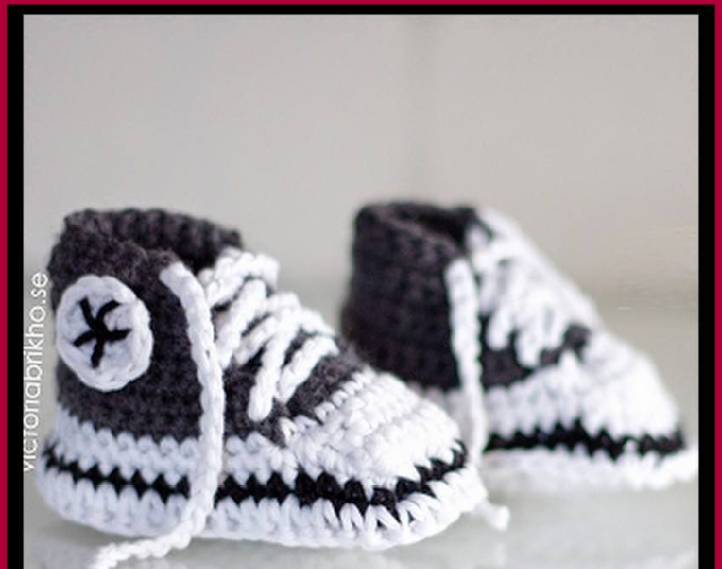 DIY And Household Tips: Crochet Your Baby His First Pair Of Converse