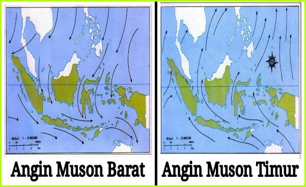 Gambar angin muson barat dan angin muson timur