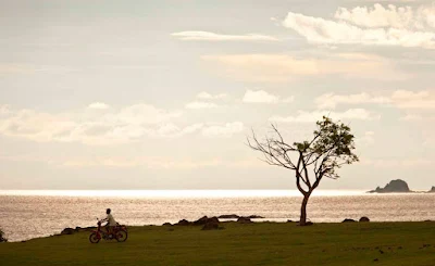 Pristine white sand beaches in Kuta Lombok