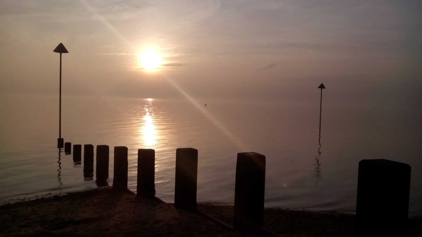 Mijn zonsondergang in de winter