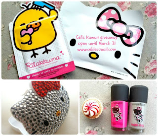 Time for Kawaii giveaway full of Mac nail polishes Hello Kitty bling. Till March 30th. Internationa