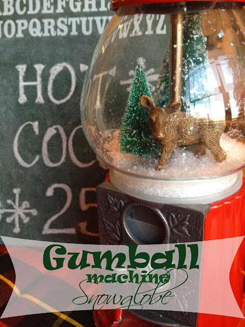 gumball machine snow globe christmas