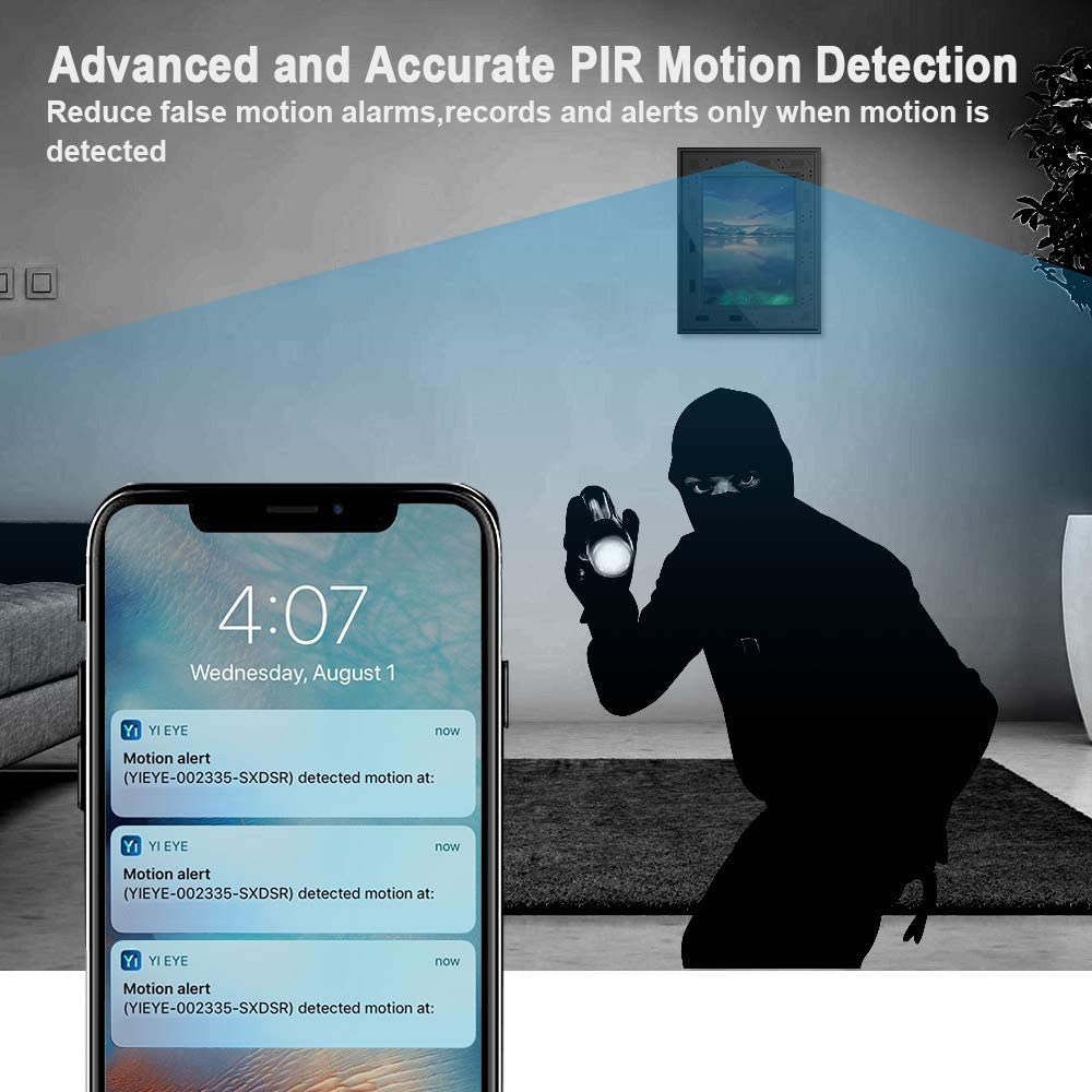 Hidden Security Camera WiFi Photo Frame,FUVISION 1080P Nanny Cameras