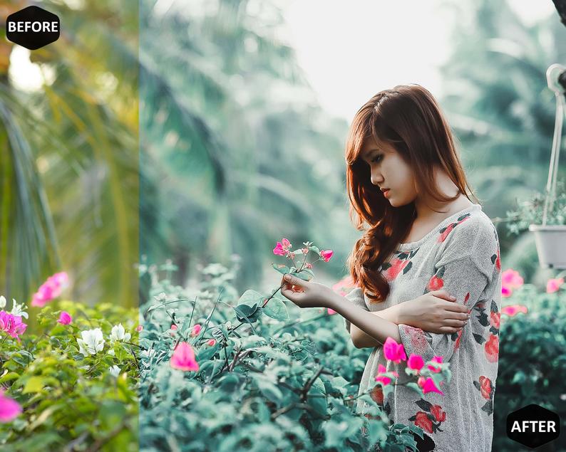 Forest Mobile & Desktop Lightroom Presets, Dark Green LR Color Preset, Jungle Filter, Blogger Travel Lifestyle Instagram Theme Template (XMP, LR, DNG)