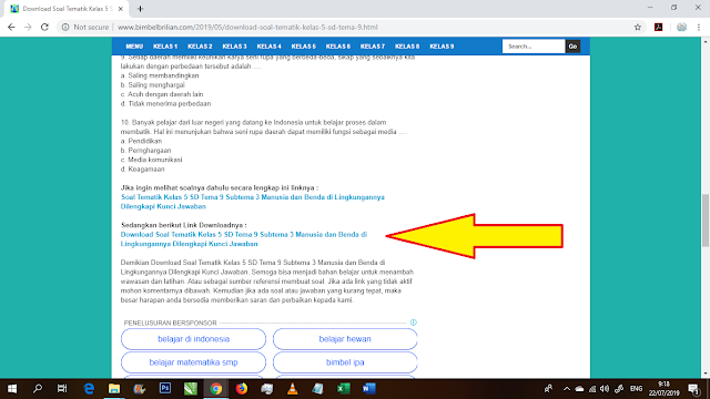 Tutorial Cara Download Soal di Website Bimbel Brilian Dengan Mudah
