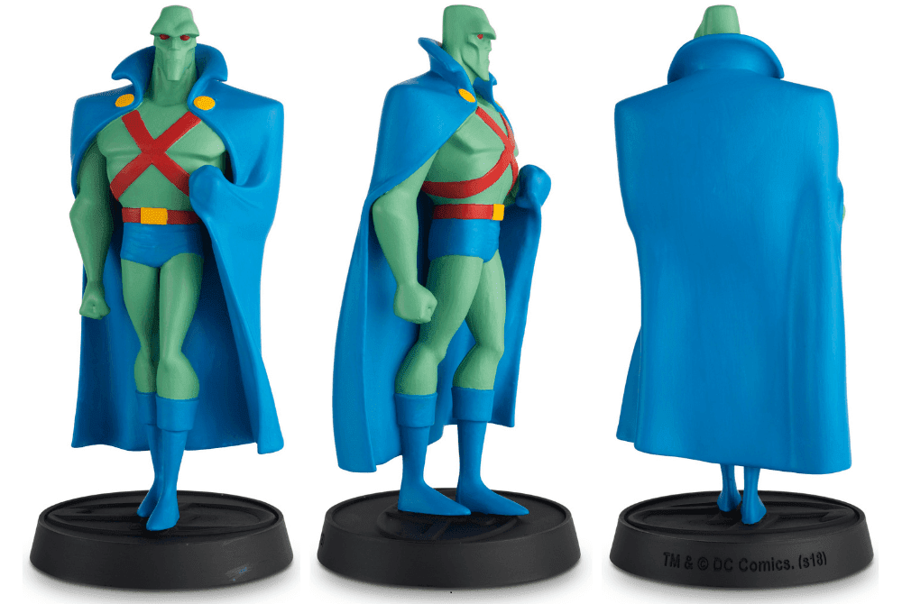 justice league the animated series figurines collection, justice league the animated series figurines eaglemoss, martian manhunter figurine, figura de detective marciano eaglemoss