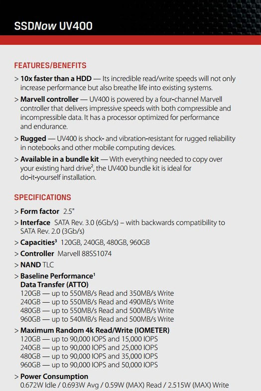 Kingston SSDNow UV400 SSD Review (480GB)