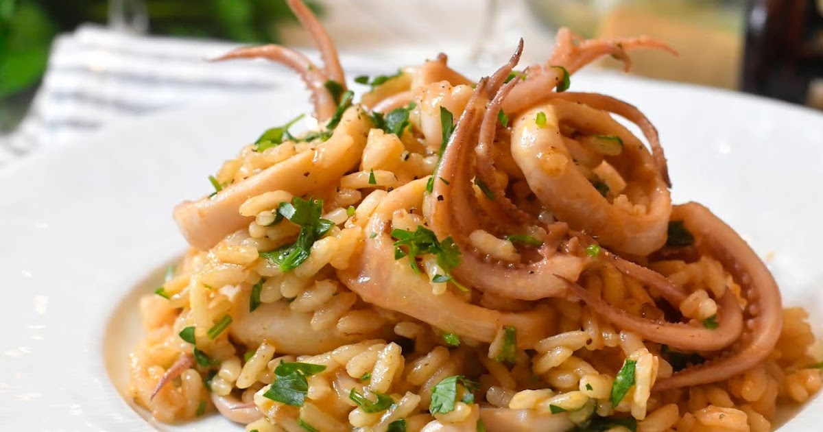 Cooking with Manuela Best Traditional Italian Risotto with Calamari Recipe